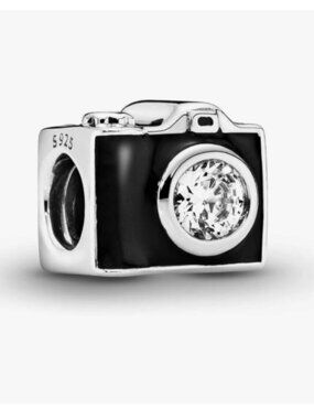 Pandora Vintage Camera Charm 791709CZ, Enamel, Zircon